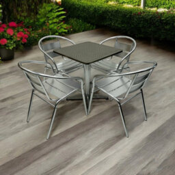 Garden Patio Furniture Sets Aluminium Garden Furniture Sets Table Plus 4 Chairs - thumbnail 1