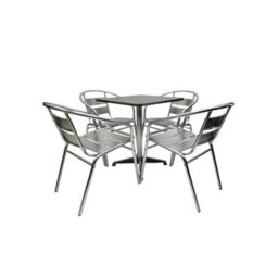 Garden Patio Furniture Sets Aluminium Garden Furniture Sets Table Plus 4 Chairs - thumbnail 2