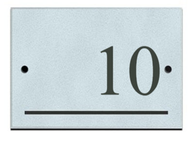 Reversed Slate Number 10 Sky Blue 14 X 9Cm - image 1