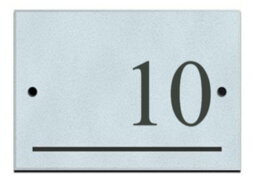 Reversed Slate Number 10 Sky Blue 14 X 9Cm - thumbnail 1