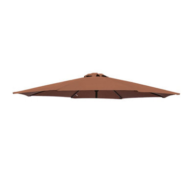 VRUC Replacement Parasol Fabric Umbrella Canopy Cover For 3M 8 Arm Parasols Coffee - image 1