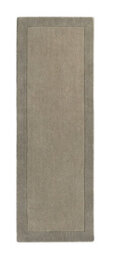 Taupe Wool Rug, Bordered Rug With 25mm Thickness, Handmade Rug For Bedroom, Living Room, & Dining Room-67 X 200Cm (Runner) - thumbnail 3