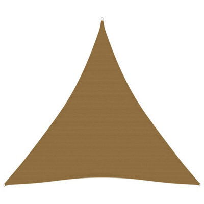 Berkfield Sunshade Sail 160 G/m2 Taupe 3.6X3.6X3.6 M Hdpe - image 1