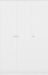 3 Door Wardrobe Denver White Gloss Bedroom Storage - thumbnail 2