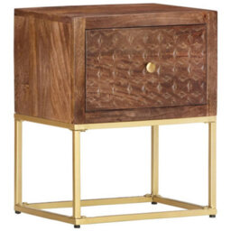 Berkfield Bedside Cabinet 40X30X50 Cm Solid Mango Wood - thumbnail 1
