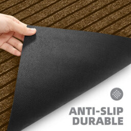 Ameha Pvc Rubber Mat, Non Slip Dirt Trapper Water Absorbent Extra Large Hallway, Kitchen & Runner Mat, Brown 80X300Cm - thumbnail 8