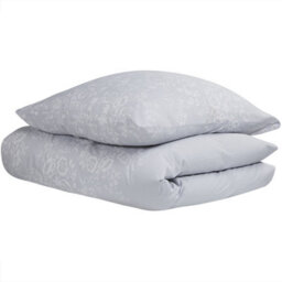 Beliani Duvet Cover Set Morningside Sateen Cotton 135 X 200 Cm Grey - thumbnail 6