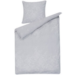Beliani Duvet Cover Set Morningside Sateen Cotton 135 X 200 Cm Grey - thumbnail 5