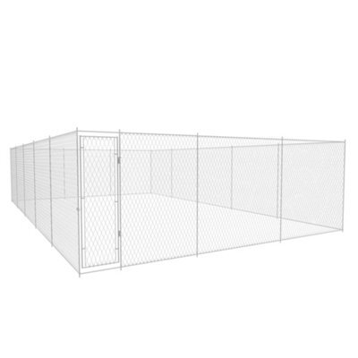 Berkfield Outdoor Dog Kennel Galvanised Steel 950X570X185 Cm - image 1