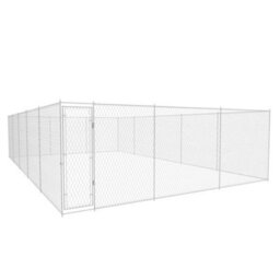 Berkfield Outdoor Dog Kennel Galvanised Steel 950X570X185 Cm - thumbnail 1