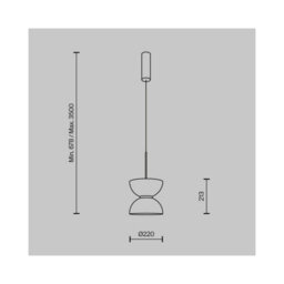 Luminosa Lighting Luminosa Kyoto Modern Slim Pendant Ceiling Light White 3000K 1300Lm - thumbnail 2