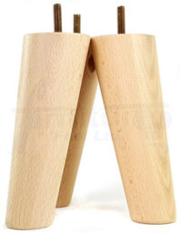 L&F Wood Legs Natural 160mm High Set Of 4 Angled Replacement Furniture Feet Settee Chairs Sofas Footstools M8 - thumbnail 6