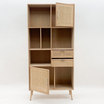 Minster Display Cabinet - Wood - L40 X W92 X H189 Cm - Light Brown - image 1