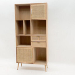 Minster Display Cabinet - Wood - L40 X W92 X H189 Cm - Light Brown - thumbnail 2