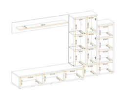 Arte Silk Ii Entertainment Unit: Sophisticated Anthracite & Oak Wotan - W2400mm X H1450mm X D400mm - thumbnail 6