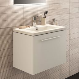 Ideal Standard I.life S Matt White Wall-Mounted Vanity Unit & Basin Set With 1 Chrome Effect Handle (W)600mm (H)440mm - thumbnail 3