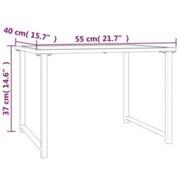 Berkfield Garden Table Anthracite 55X40X37 Cm Steel - thumbnail 6