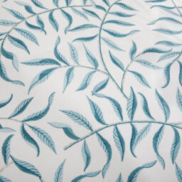 Dreams & Drapes Samira Richly Illustrated Floral Print Teal Duvet Cover Set - thumbnail 6