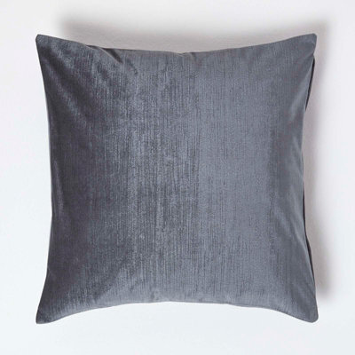 Homescapes Luxury Grey Velvet Cushion Cover, 45 X 45 Cm - image 1