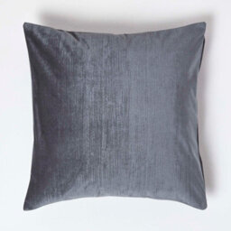 Homescapes Luxury Grey Velvet Cushion Cover, 45 X 45 Cm