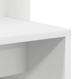 Berkfield White Computer Desk White Engineered Wood Medium Computer Desk - thumbnail 7