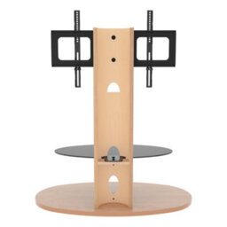 "Avf Affinity Chepstow 93Cm Oval Pedestal Tv Stand, For Tvs 32-65"" - Whitewashed Oak" - thumbnail 5