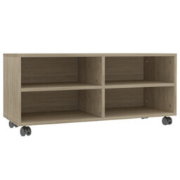 Berkfield Tv Cabinet With Castors Sonoma Oak 90X35X35 Cm Engineered Wood - thumbnail 2