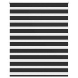 Walplus Black Zebra Blind 120 X 175 Cm - Light Filtering Roller Blind With Hardware - thumbnail 2