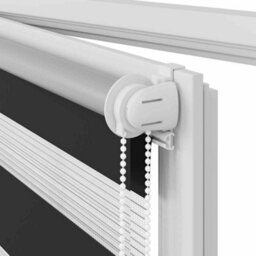 Walplus Black Zebra Blind 120 X 175 Cm - Light Filtering Roller Blind With Hardware - thumbnail 9