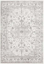 Livabliss Monte Carlo-Vintage Grey Charcoal White Traditional Boho Living Dining Bedroom Rug 200 X 275 Cm Easy Care, Non Shedding - thumbnail 1