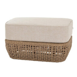 Hill Interiors Bloom Collection Outdoor Footstool - Metal - L55 X W77 X H27 Cm - Brown
