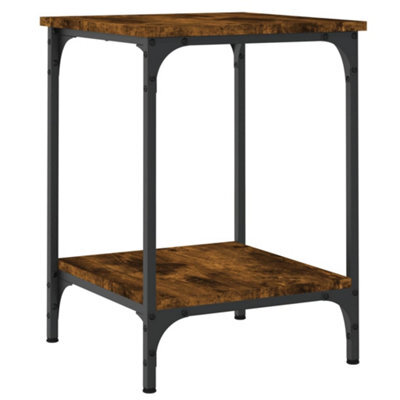 Berkfield Stylish Coffee Table Smoked Oak 40X40X55 Cm Engineered Wood - image 1