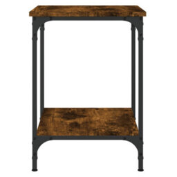 Berkfield Stylish Coffee Table Smoked Oak 40X40X55 Cm Engineered Wood - thumbnail 4