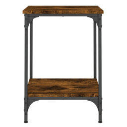 Berkfield Stylish Coffee Table Smoked Oak 40X40X55 Cm Engineered Wood - thumbnail 6