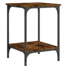 Berkfield Stylish Coffee Table Smoked Oak 40X40X55 Cm Engineered Wood - thumbnail 5