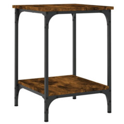 Berkfield Stylish Coffee Table Smoked Oak 40X40X55 Cm Engineered Wood - thumbnail 1