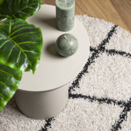 Walplus Shaggy Rug Pamplona High Pile Modern Cream And Black 100 Cm - thumbnail 7