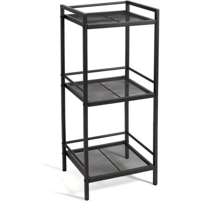 Black 3-Tier Metal Storage Rack - image 1