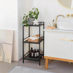 Black 3-Tier Metal Storage Rack - thumbnail 4
