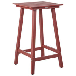 Beliani Garden Bar Table Adirondack 60 Cm 59 Cm Synthetic Material Red