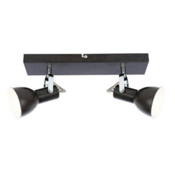 Luminosa Lighting Luminosa Fargo Twin Ceiling Spotlight Brown 2X E14