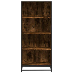 Berkfield Bookcase Smoked Oak 60X35X139 Cm Engineered Wood - thumbnail 4