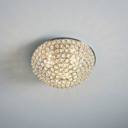 Luminosa Lighting Luminosa Chryla 3 Light Bathroom Flush Ceiling Light Chrome, Clear Crystal Detail Ip44, G9 - thumbnail 4