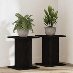 Walplus Plant Stand 2 Pcs Black Oak 30 X 30 X 40 Cm Engineered Wood - thumbnail 1