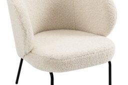 Nordlys White Bouclé Lounge Chair Modern Design Style Living Room - thumbnail 5