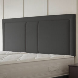 "Urban Textures - Atlas Luxury 26"" High Velvet Fabric Upholstered Headboard - Grey" - thumbnail 1