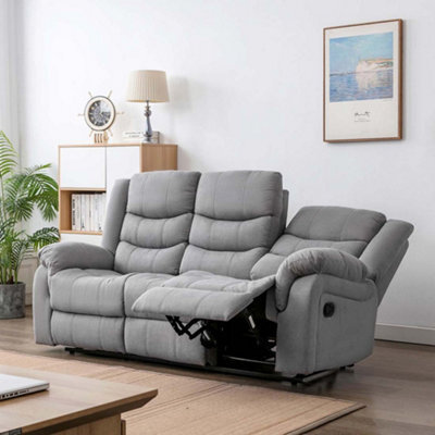 More4Homes Seattle Manual Fabric Recliner 3 Seater Sofa - image 1
