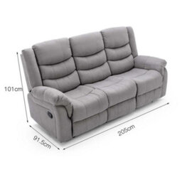 More4Homes Seattle Manual Fabric Recliner 3 Seater Sofa - thumbnail 9