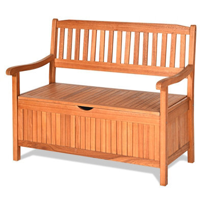 Costway 125L Patio Storage Bench Garden Chair W/ Water-Resistant Liner - image 1