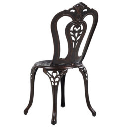 Beliani Set Of 2 Garden Chairs Bovino Metal Dark Brown - thumbnail 5
